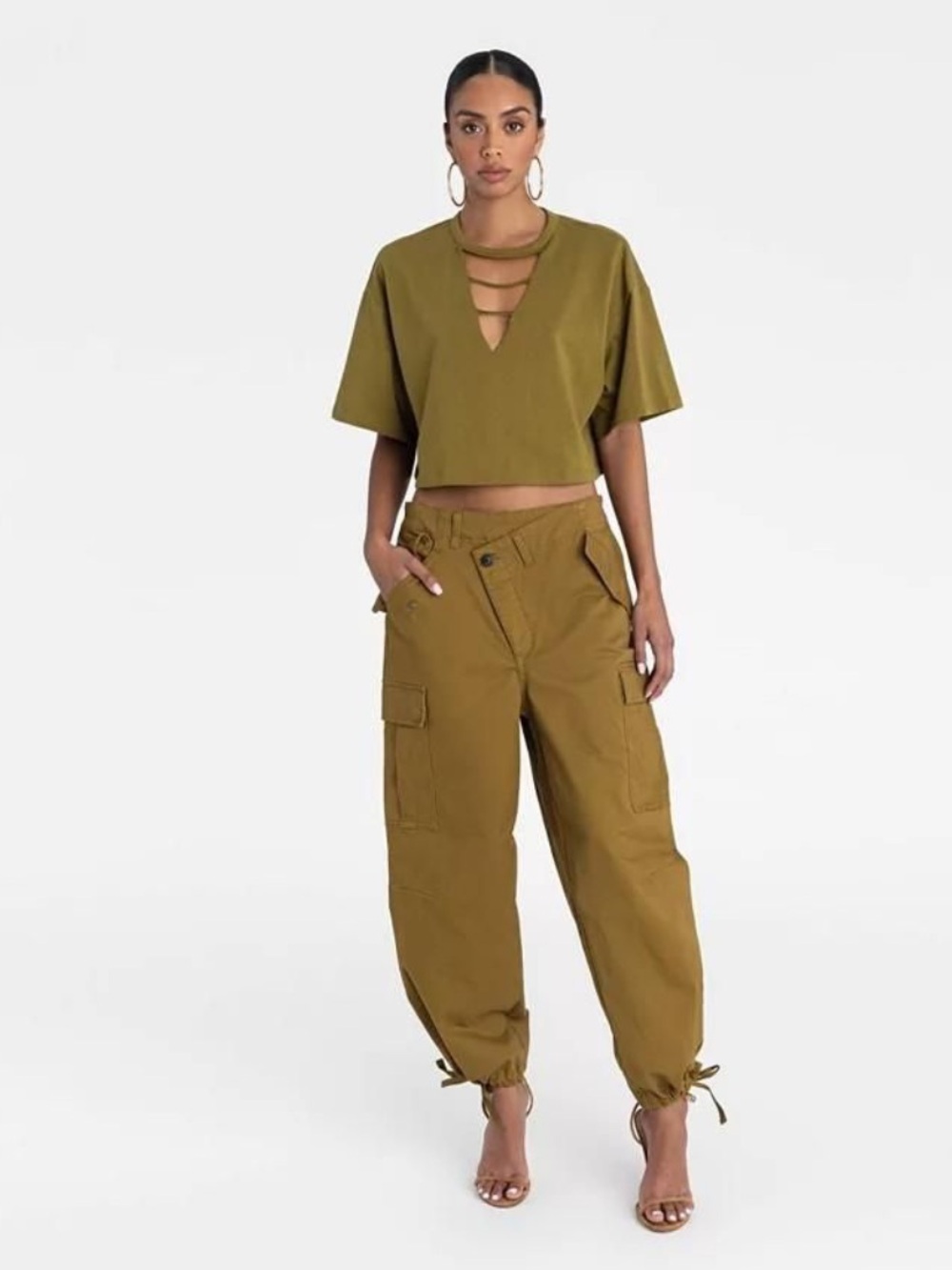 KBB dark Tan  Cargo Jogger Pants for Women